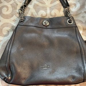 Coach Metallic purse with keychain/coin purse